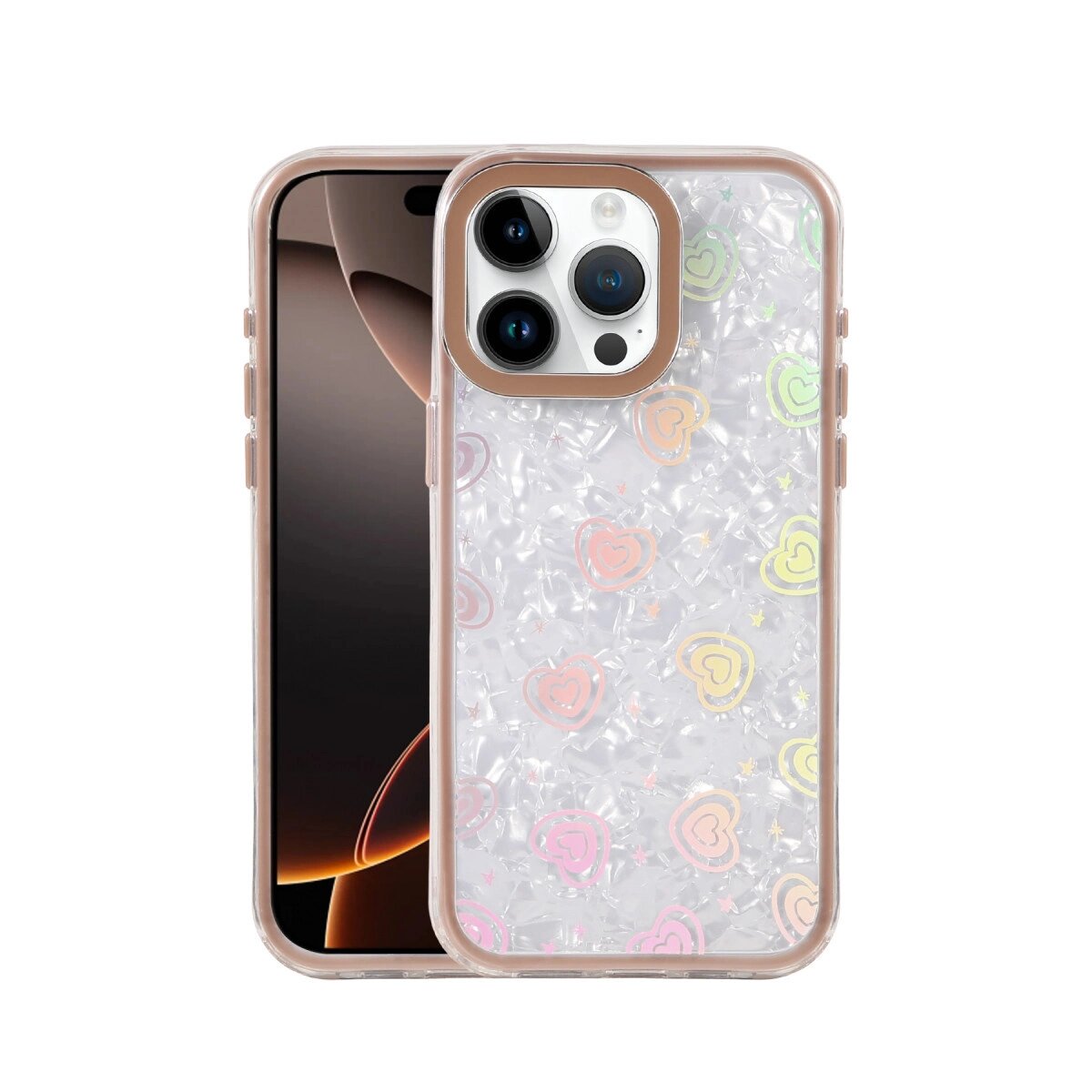 Apple İphone 15 Pro Max Lumi Desenli Kapak - Çöl Titanyum Apple İphone 15 Pro Max Lumi Desenli Kapak - Çöl Titanyum
