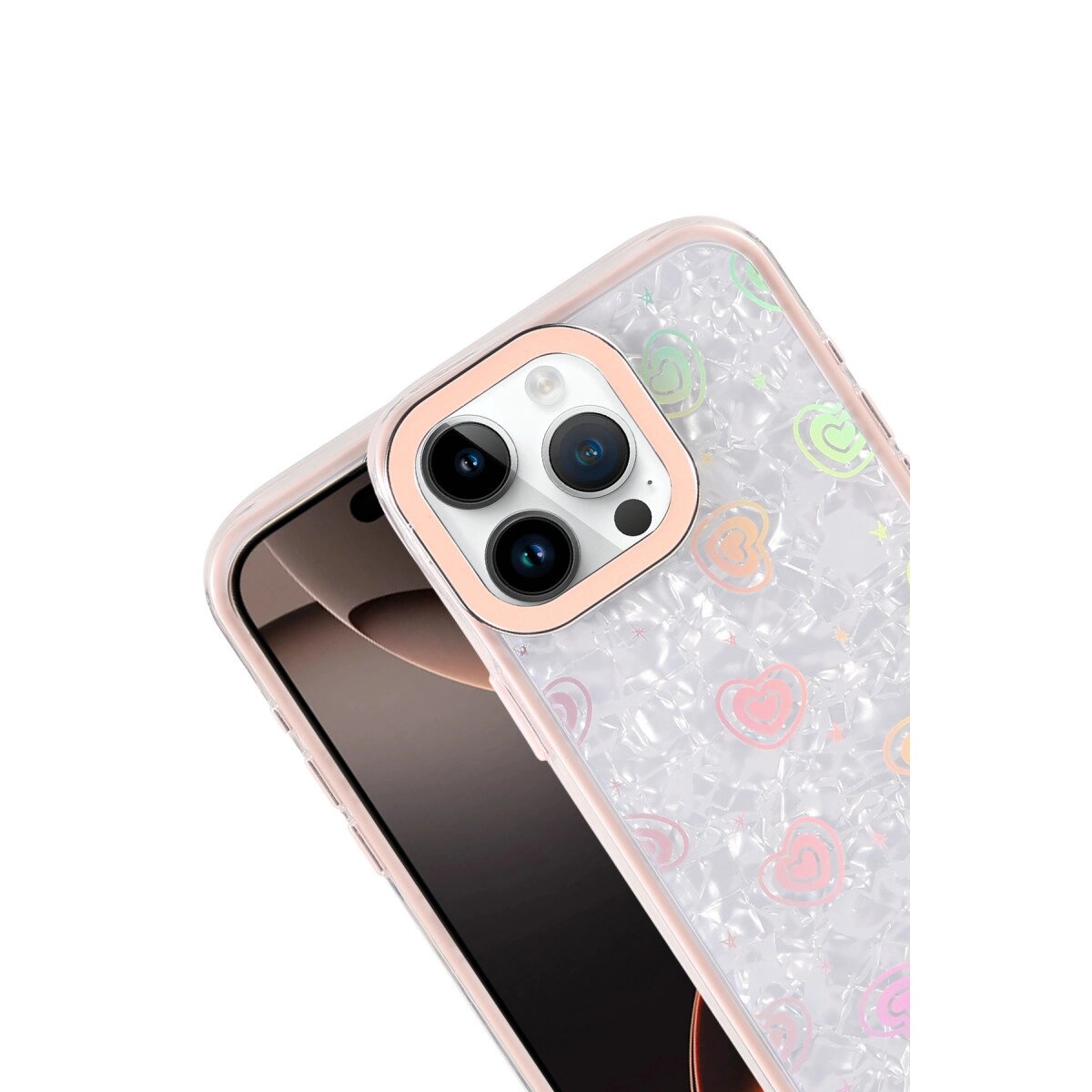 Apple İphone 16 Pro Max Lumi Desenli Kapak - Pembe Apple İphone 16 Pro Max Lumi Desenli Kapak - Pembe