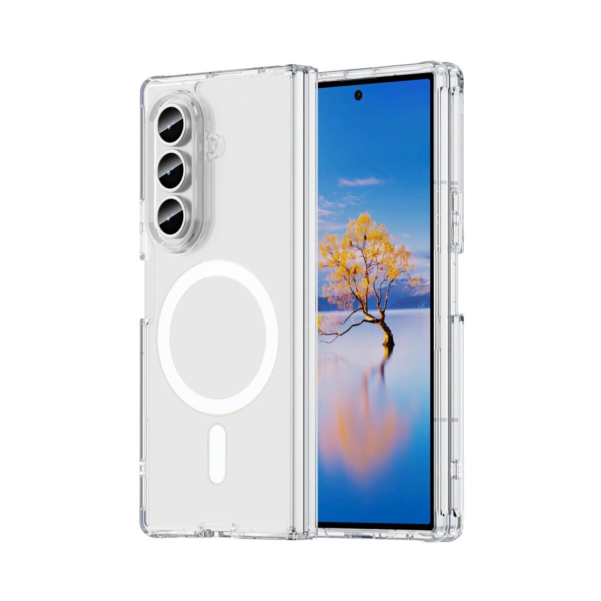 Samsung Galaxy Z Fold 7 Kılıf Magneticsafe Şeffaf Silikon - Şeffaf Samsung Galaxy Z Fold 7 Kılıf Magneticsafe Şeffaf Silikon - Şeffaf