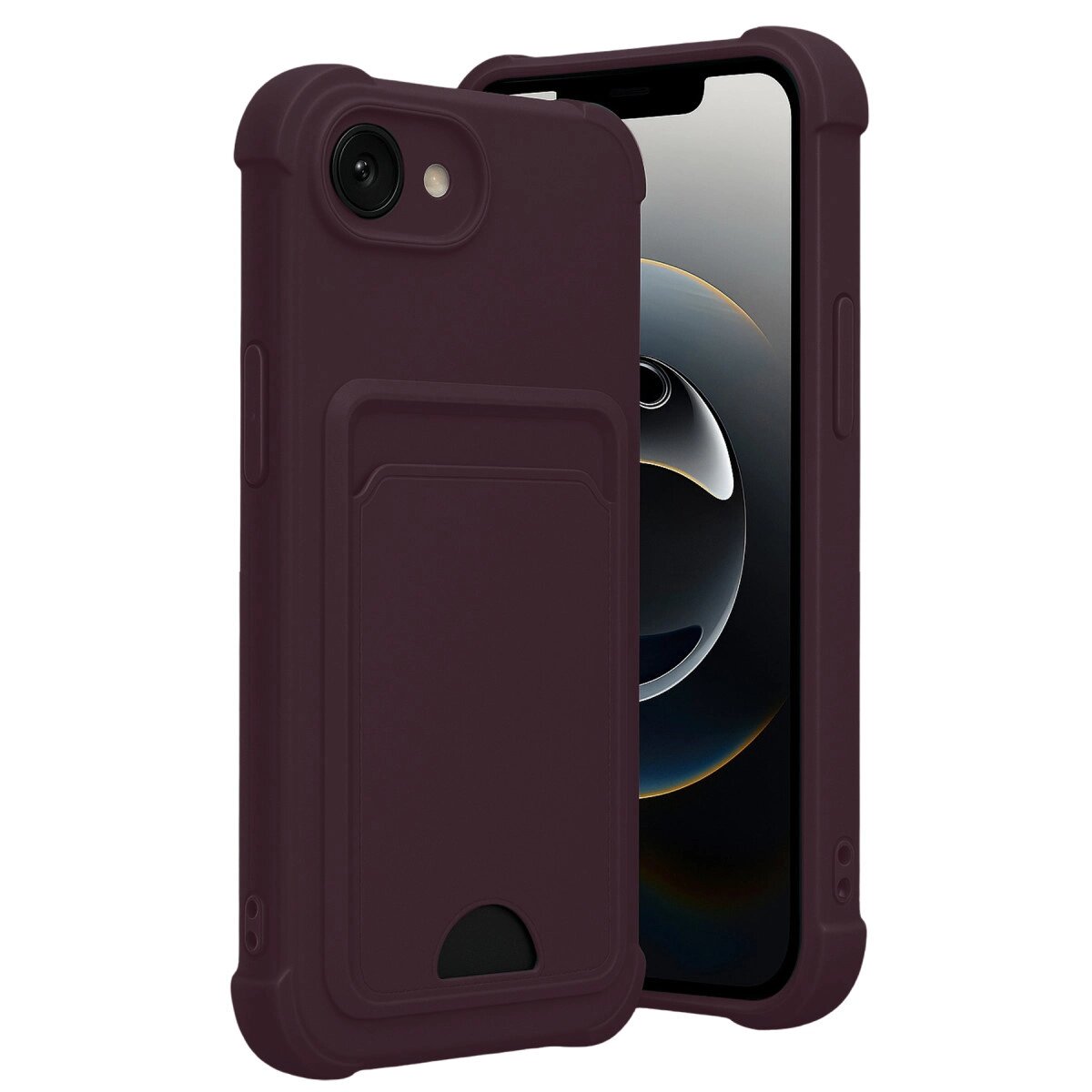 Apple İphone 16e Kelvin Kartvizitli Silikon - Derin Mor
