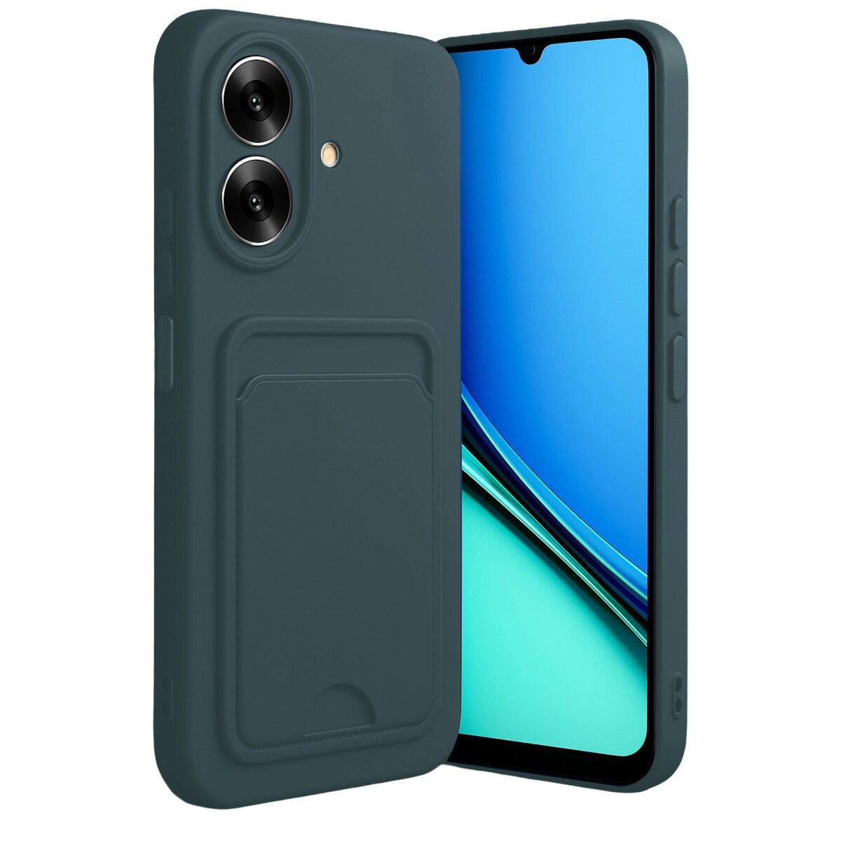 Realme Note 60 Kelvin Kartvizitli Silikon - Koyu Yeşil Realme Note 60 Kelvin Kartvizitli Silikon - Koyu Yeşil