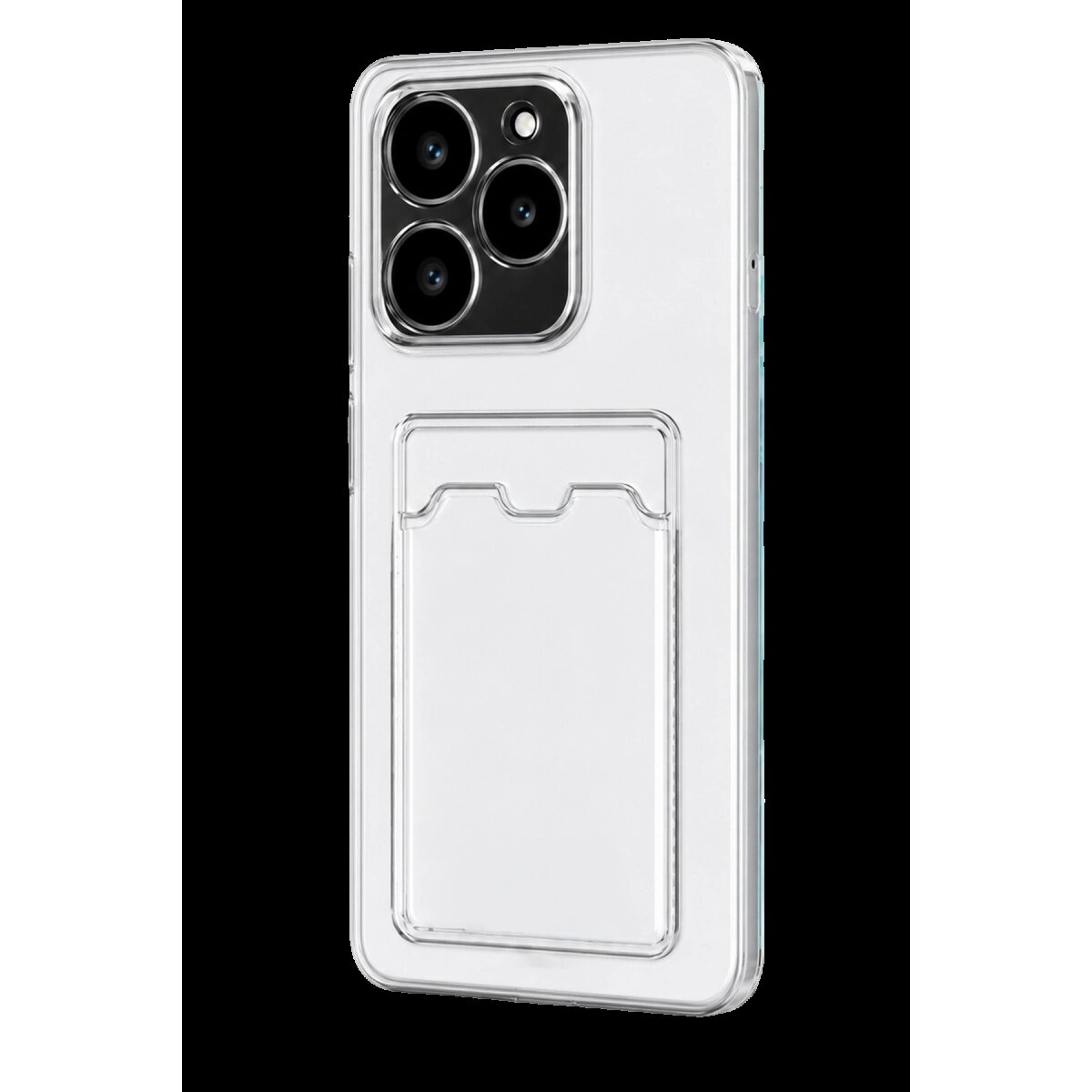 Realme C61 Kılıf Kart Şeffaf Silikon - Şeffaf Realme C61 Kılıf Kart Şeffaf Silikon - Şeffaf