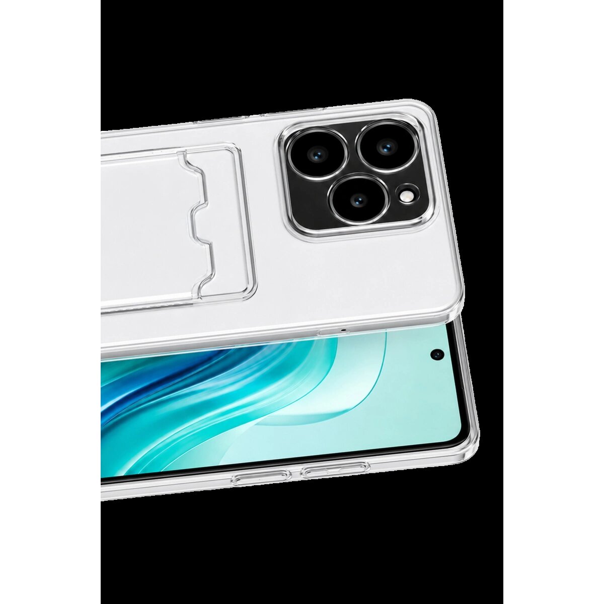 Realme C61 Kılıf Kart Şeffaf Silikon - Şeffaf Realme C61 Kılıf Kart Şeffaf Silikon - Şeffaf