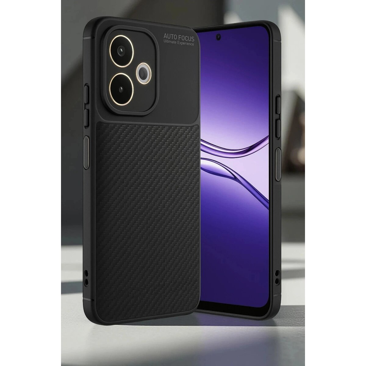 Oppo A5 Pro 4g Kılıf Auto Focus Karbon Kapak - Lacivert Oppo A5 Pro 4g Kılıf Auto Focus Karbon Kapak - Lacivert