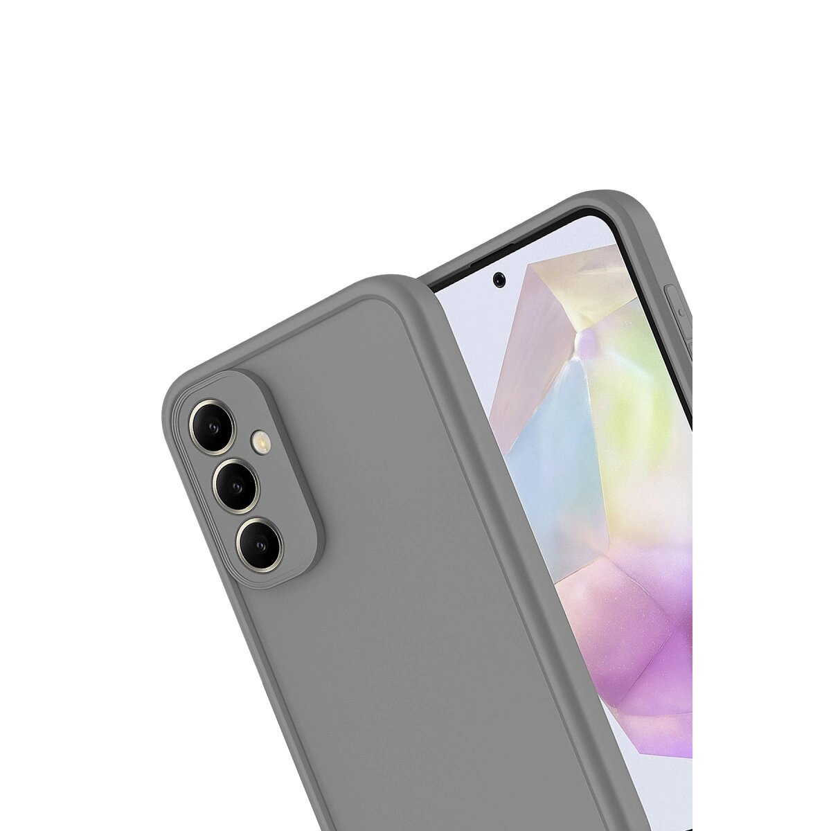 Samsung Galaxy A56 Kılıf Viera Silikon - Gri Samsung Galaxy A56 Kılıf Viera Silikon - Gri