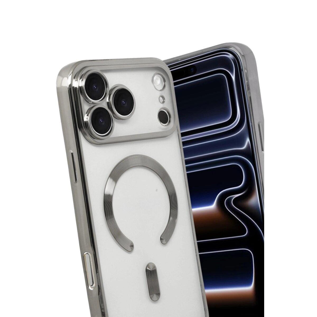 Apple İphone 17 Pro Max Kross Magneticsafe Kapak - Gümüş