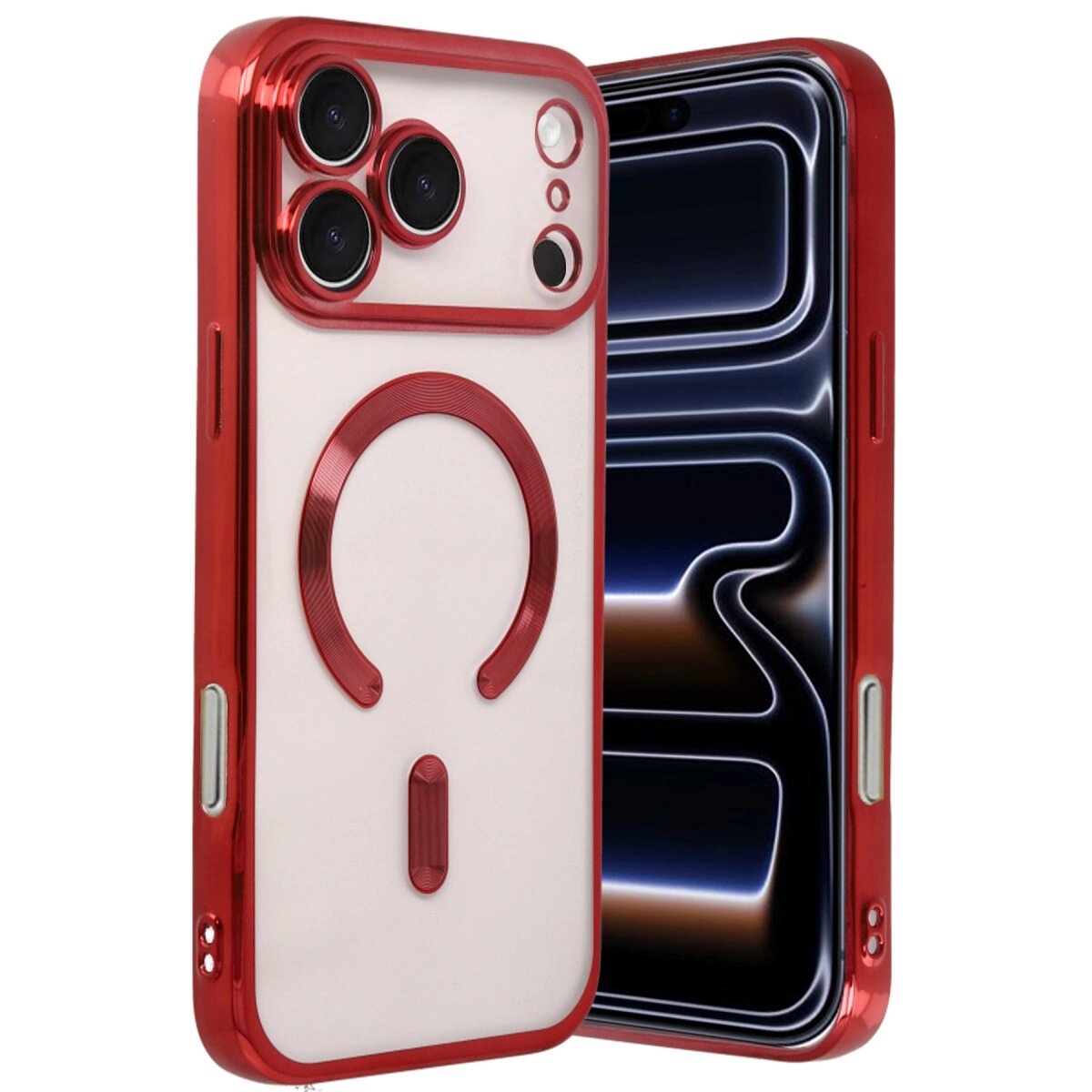 Apple İphone 17 Pro Max Kross Magneticsafe Kapak - Kırmızı Apple İphone 17 Pro Max Kross Magneticsafe Kapak - Kırmızı