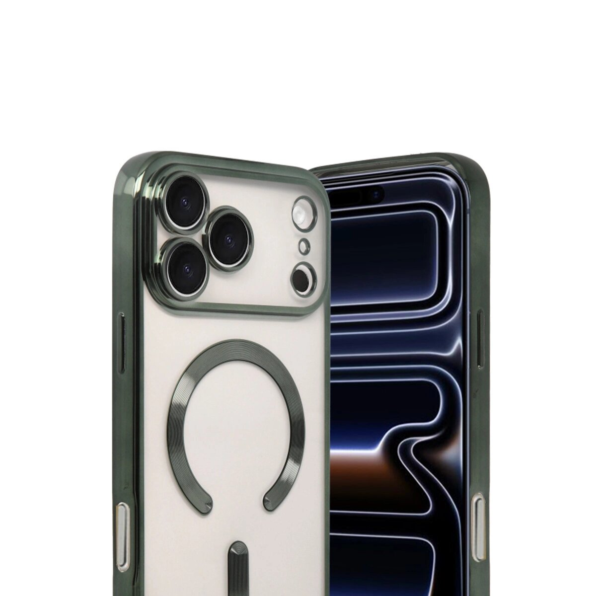 Apple İphone 17 Pro Max Kross Magneticsafe Kapak - Koyu Yeşil Apple İphone 17 Pro Max Kross Magneticsafe Kapak - Koyu Yeşil