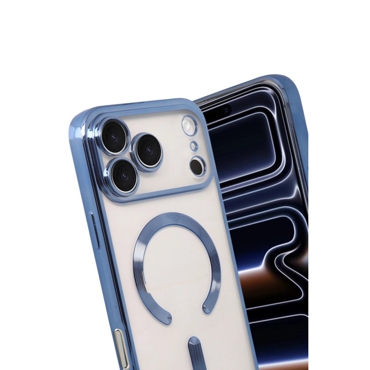 Apple İphone 17 Pro Max Kross Magneticsafe Kapak - Sierra Blue Apple İphone 17 Pro Max Kross Magneticsafe Kapak - Sierra Blue