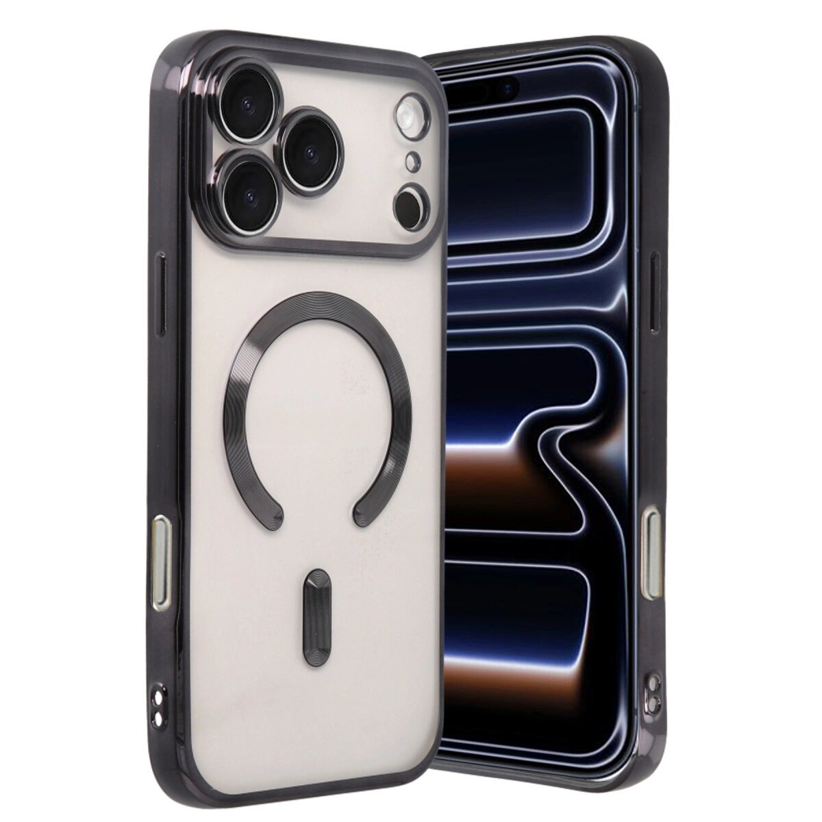 Apple İphone 17 Pro Max Kross Magneticsafe Kapak - Siyah Apple İphone 17 Pro Max Kross Magneticsafe Kapak - Siyah