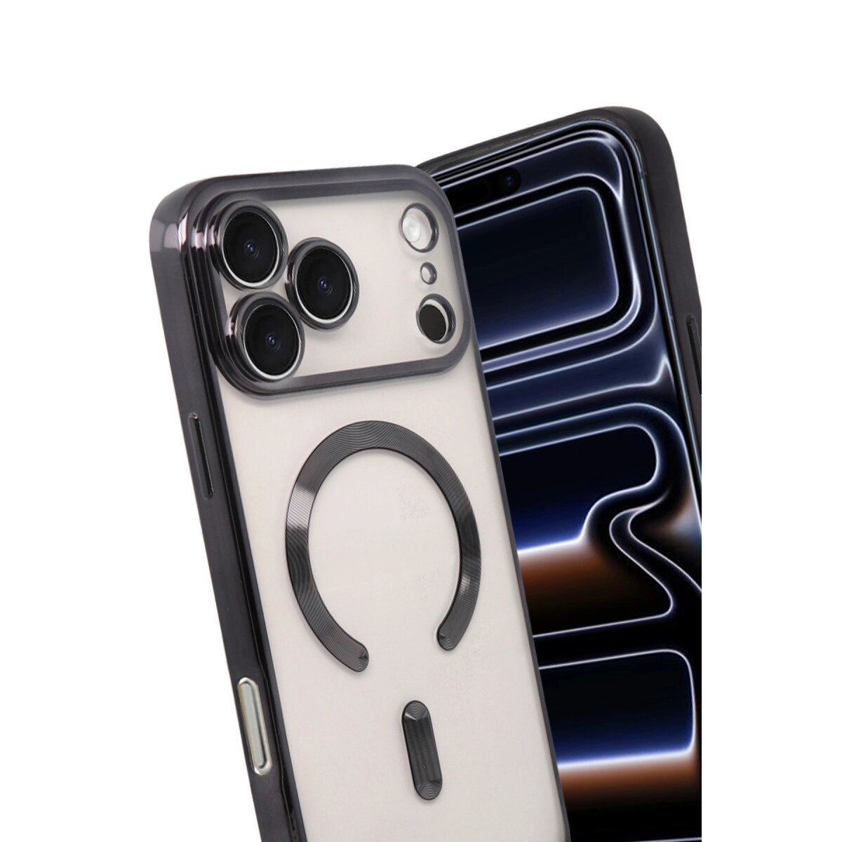 Apple İphone 17 Pro Max Kross Magneticsafe Kapak - Siyah Apple İphone 17 Pro Max Kross Magneticsafe Kapak - Siyah