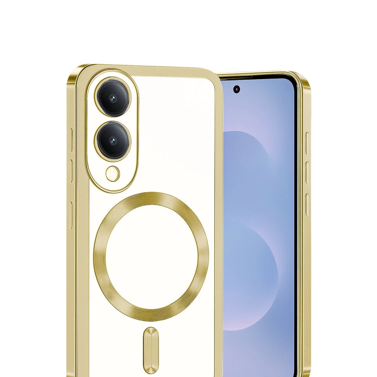 Samsung Galaxy S25 Edge Kross Magneticsafe Kapak - Gold Samsung Galaxy S25 Edge Kross Magneticsafe Kapak - Gold