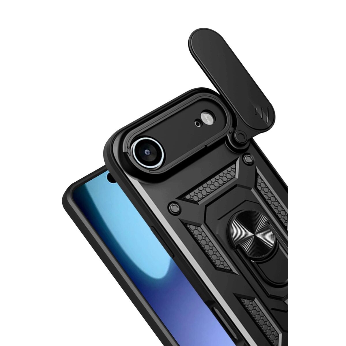 Apple İphone 17 Air Pars Lens Yüzüklü Silikon - Siyah Apple İphone 17 Air Pars Lens Yüzüklü Silikon - Siyah