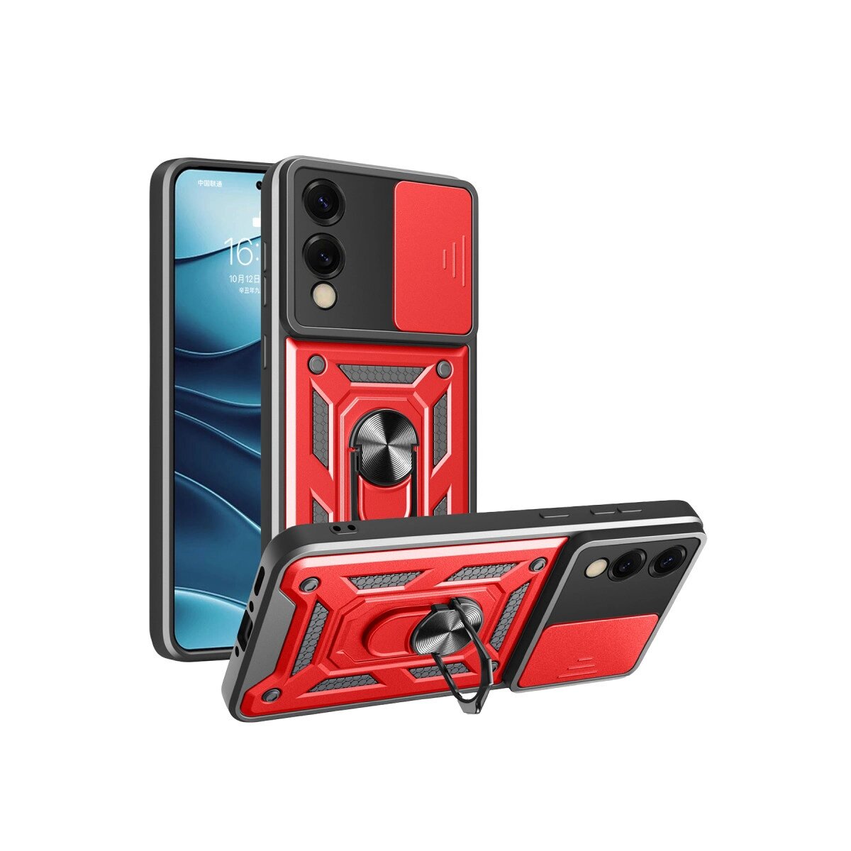 Samsung Galaxy S25 Edge Pars Lens Yüzüklü Silikon - Kırmızı Samsung Galaxy S25 Edge Pars Lens Yüzüklü Silikon - Kırmızı