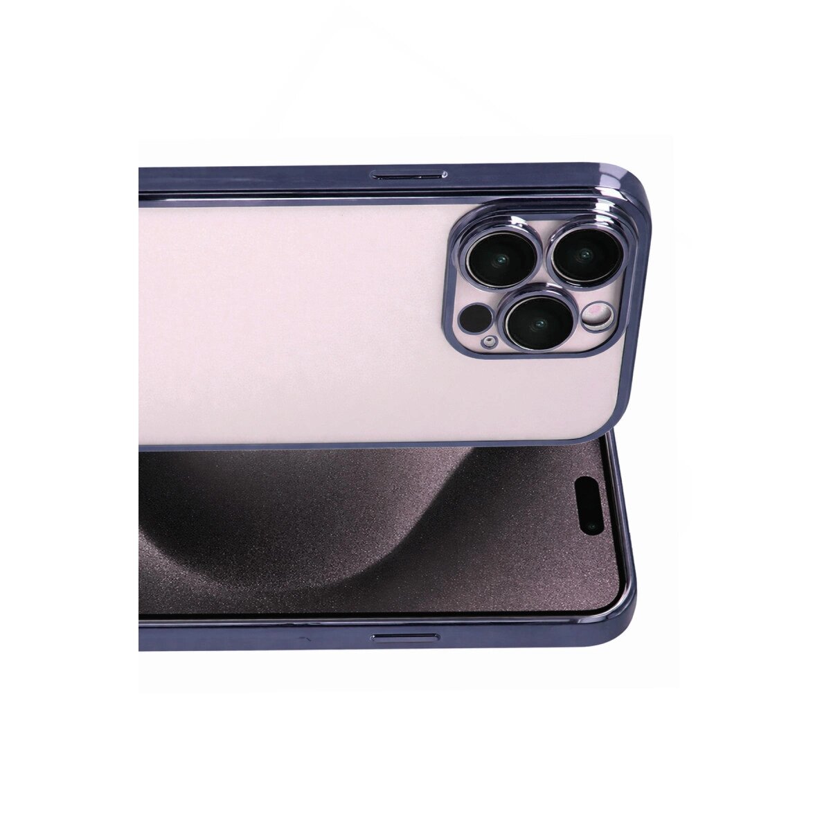 Apple İphone 15 Pro Max Razer Lensli Silikon - Lacivert Apple İphone 15 Pro Max Razer Lensli Silikon - Lacivert