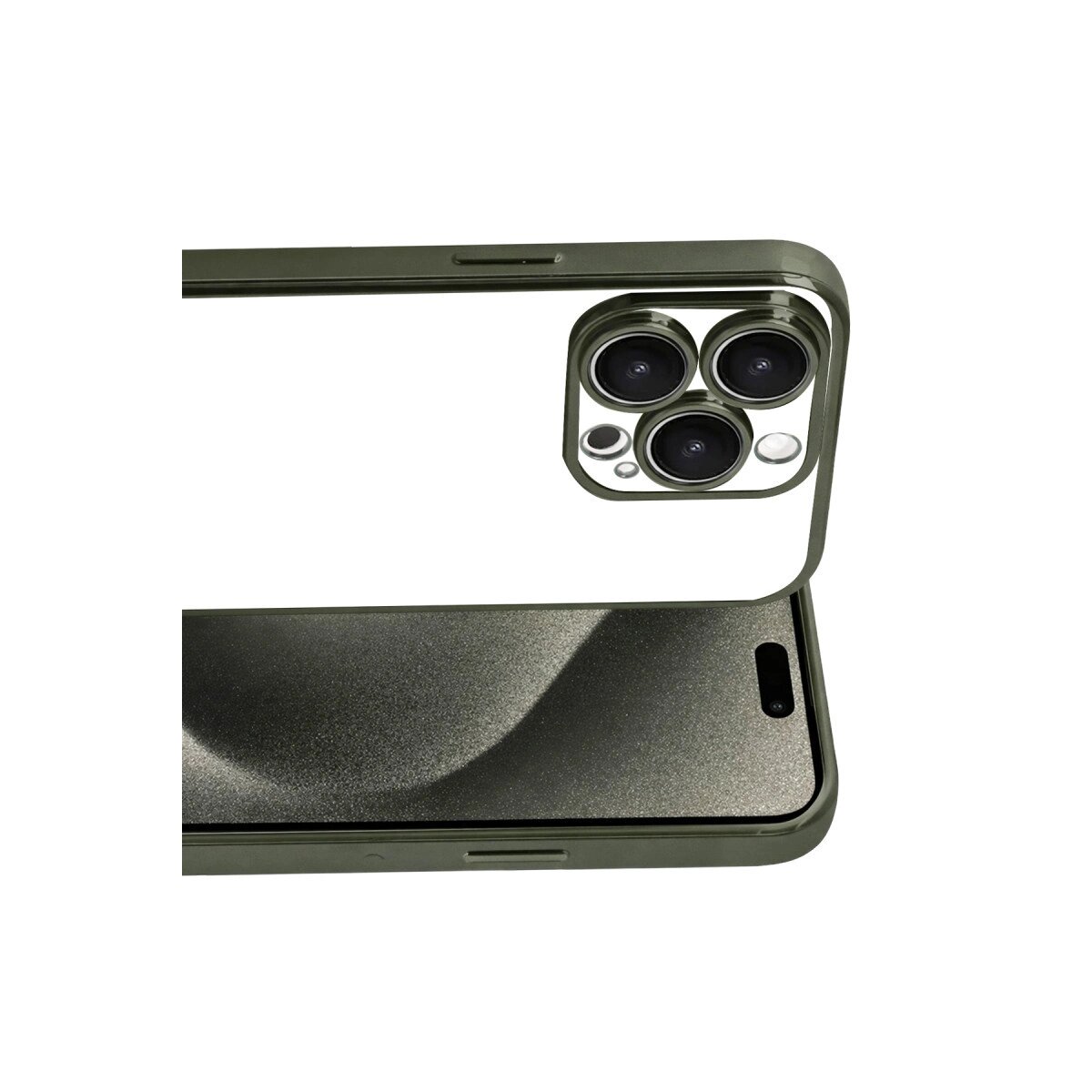 Apple İphone 15 Pro Max Razer Lensli Silikon - Yeşil Apple İphone 15 Pro Max Razer Lensli Silikon - Yeşil