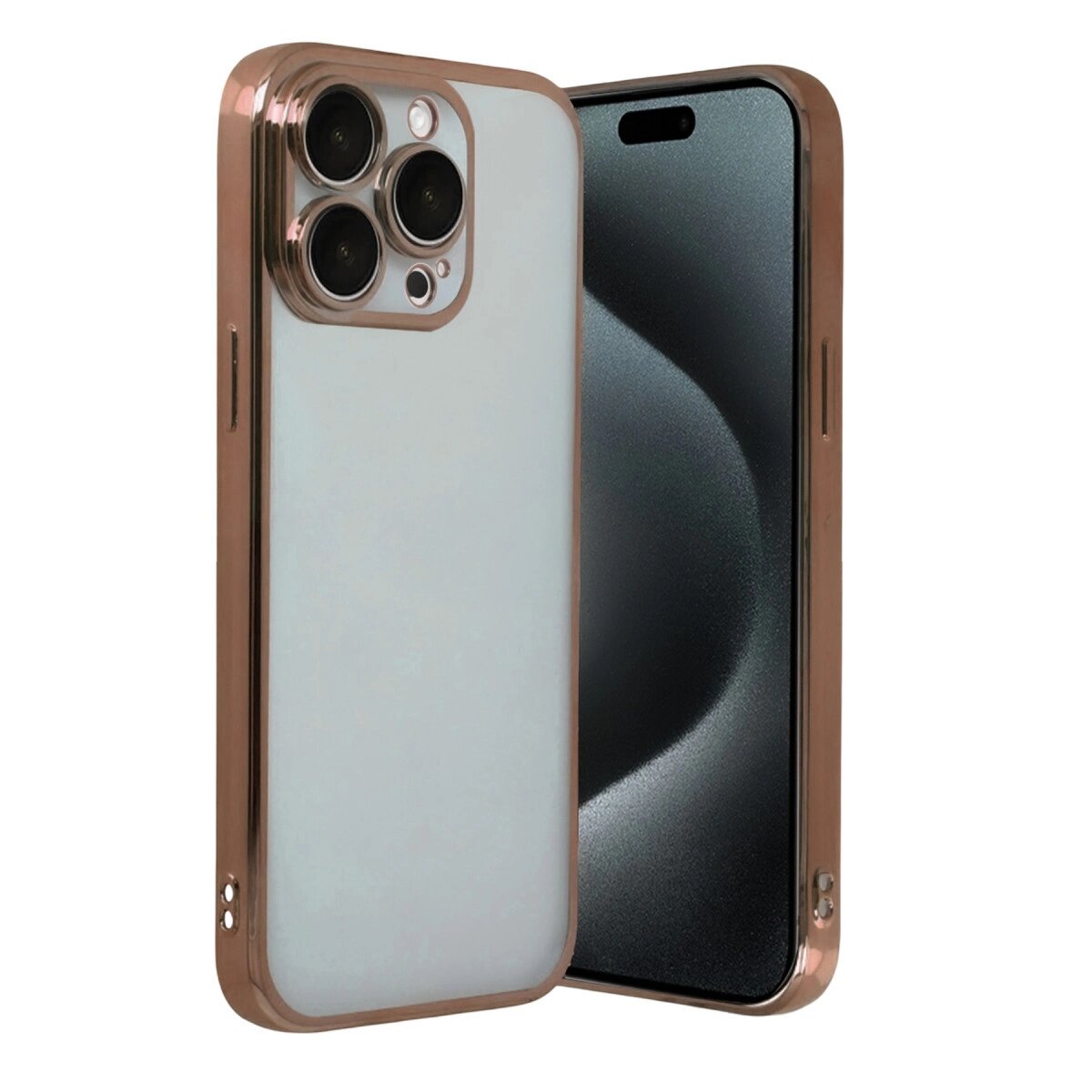 Apple İphone 15 Pro Max Razer Lensli Silikon - Çöl Titanyum Apple İphone 15 Pro Max Razer Lensli Silikon - Çöl Titanyum
