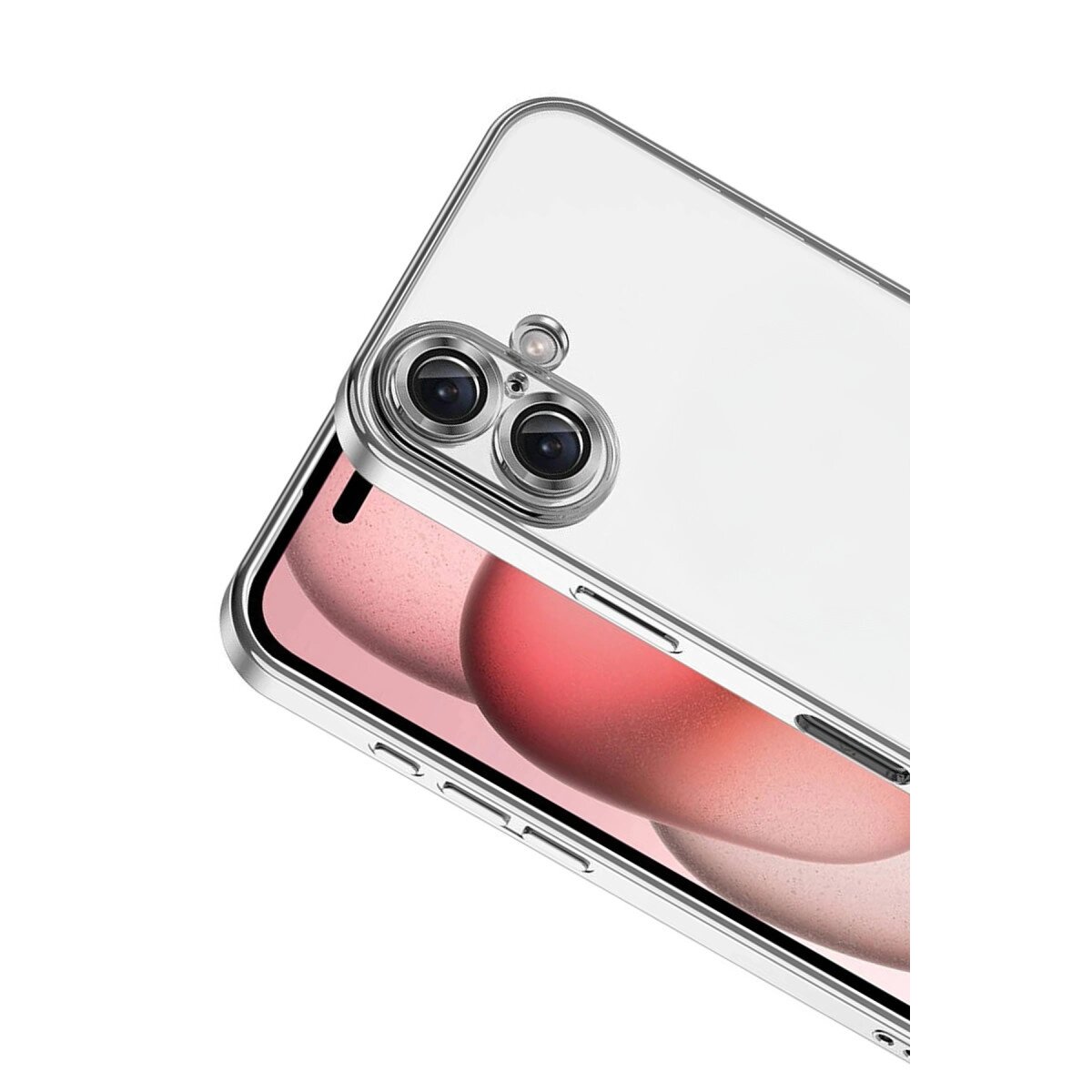 Apple İphone 17 Razer Lensli Silikon - Gümüş Apple İphone 17 Razer Lensli Silikon - Gümüş