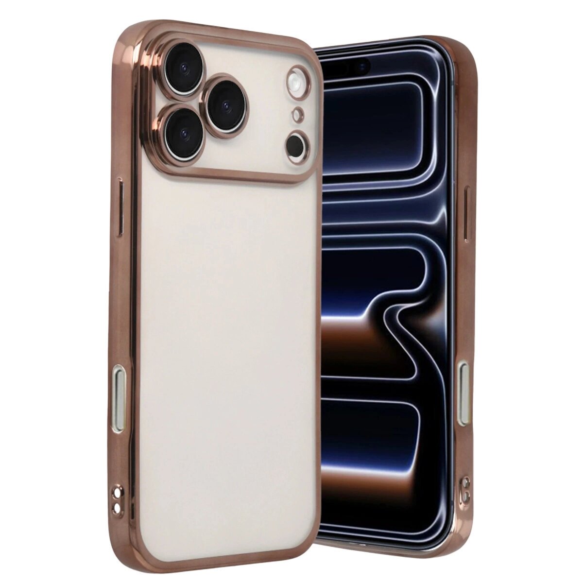 Apple İphone 17 Pro Razer Lensli Silikon - Çöl Titanyum Apple İphone 17 Pro Razer Lensli Silikon - Çöl Titanyum