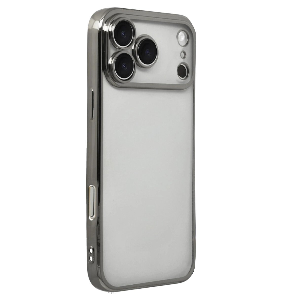 Apple İphone 17 Pro Max Razer Lensli Silikon - Titan Gri