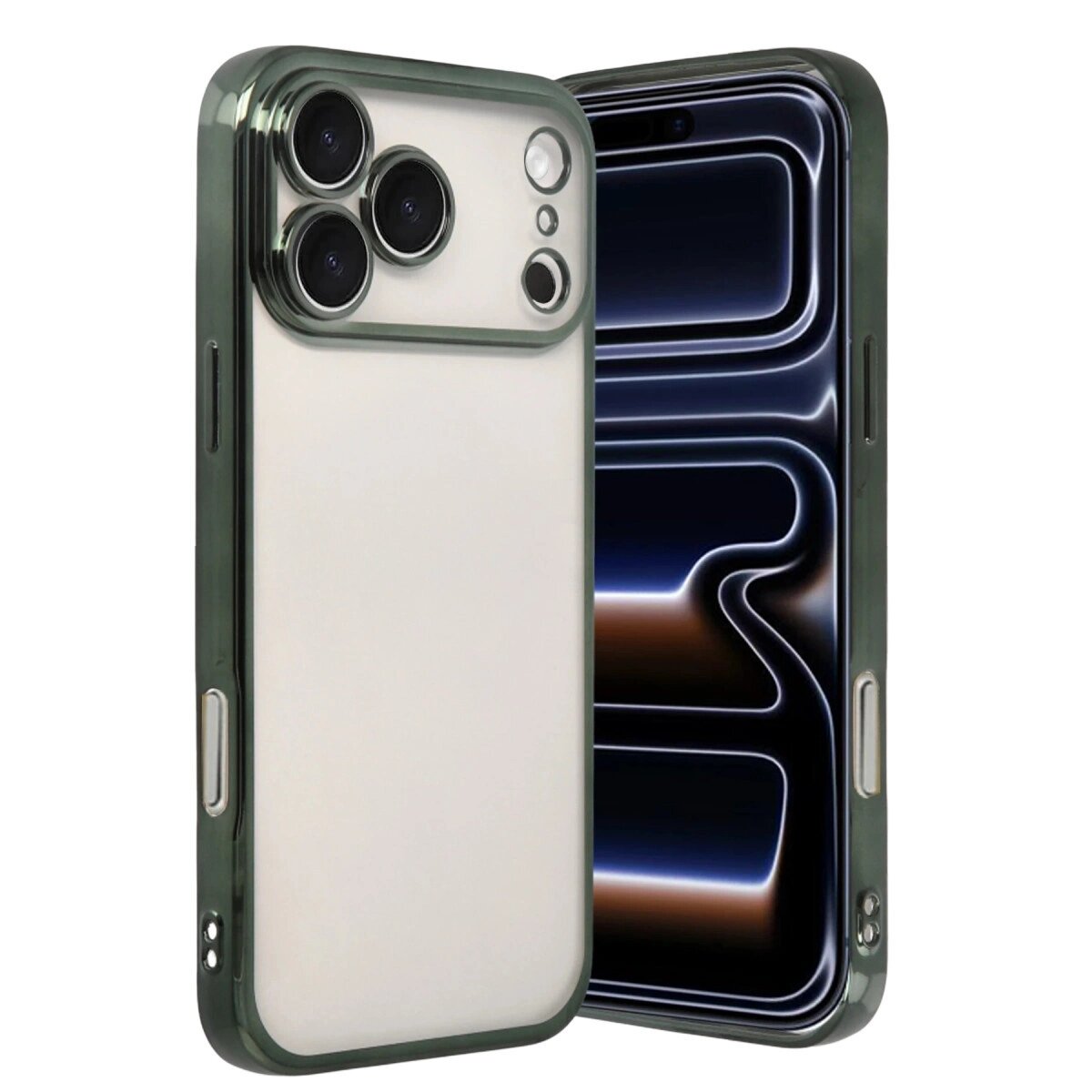 Apple İphone 17 Pro Max Razer Lensli Silikon - Yeşil Apple İphone 17 Pro Max Razer Lensli Silikon - Yeşil
