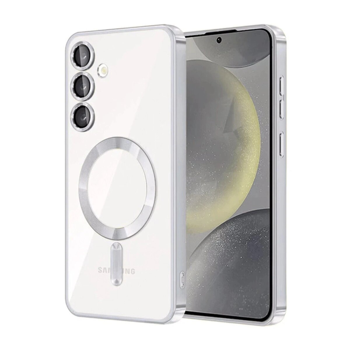 Samsung Galaxy A35 5g Kross Magneticsafe Kapak - Gümüş Samsung Galaxy A35 5g Kross Magneticsafe Kapak - Gümüş