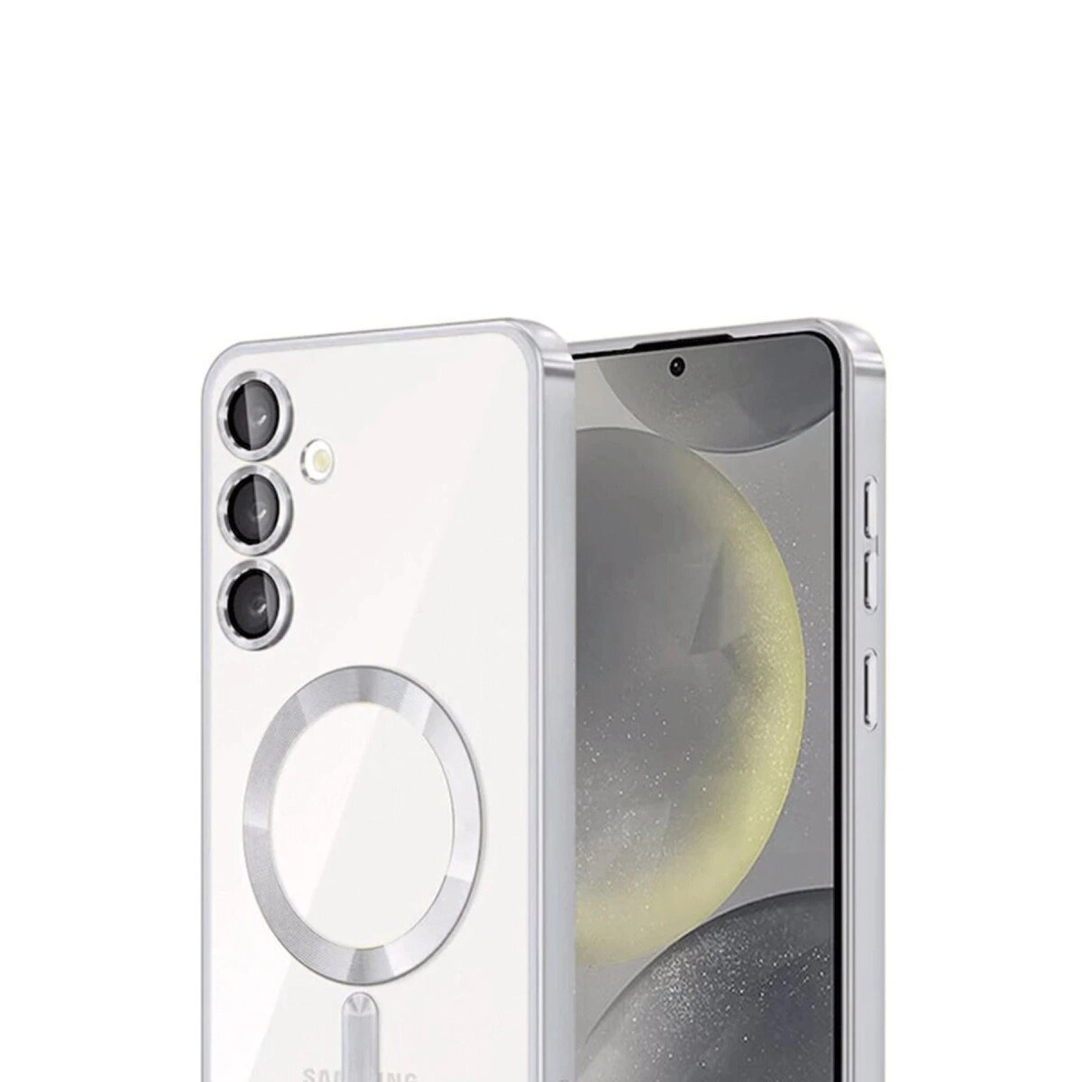 Samsung Galaxy A35 5g Kross Magneticsafe Kapak - Gümüş Samsung Galaxy A35 5g Kross Magneticsafe Kapak - Gümüş