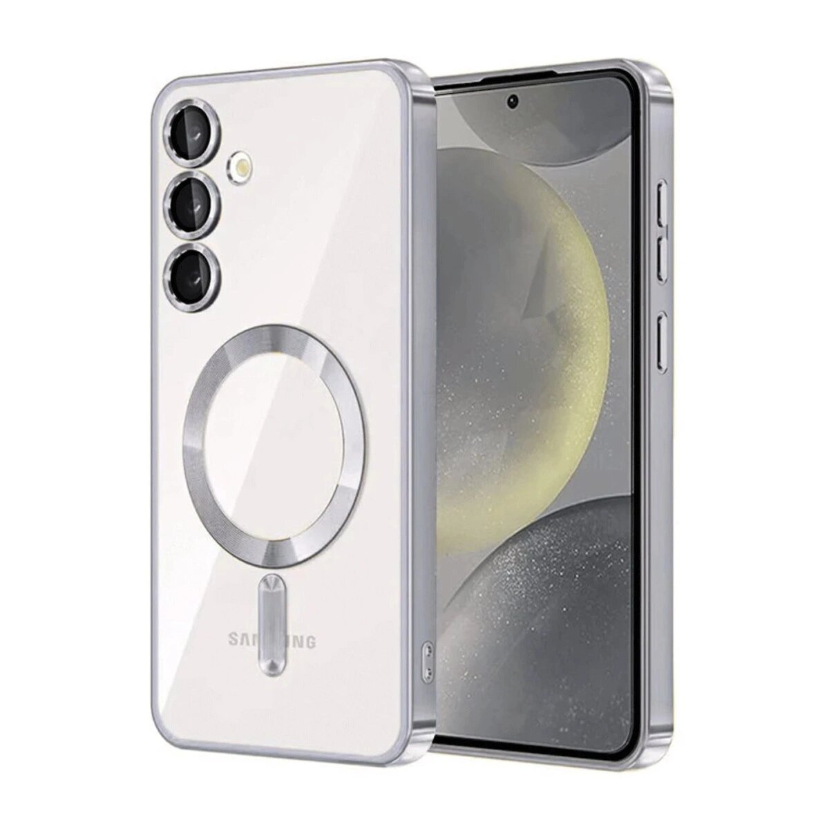 Samsung Galaxy A56 Kross Magneticsafe Kapak - Gümüş Samsung Galaxy A56 Kross Magneticsafe Kapak - Gümüş