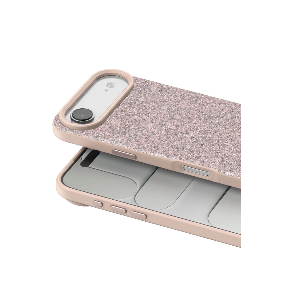 Onegif Apple İphone 17 Air Bright Simli Kapak - Pembe