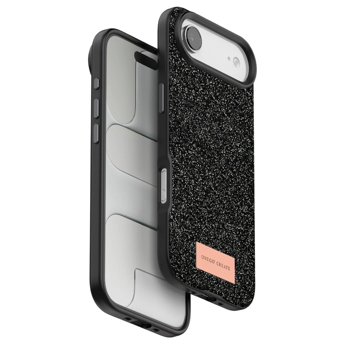 Onegif Apple İphone 17 Air Bright Simli Kapak - Siyah Onegif Apple İphone 17 Air Bright Simli Kapak - Siyah