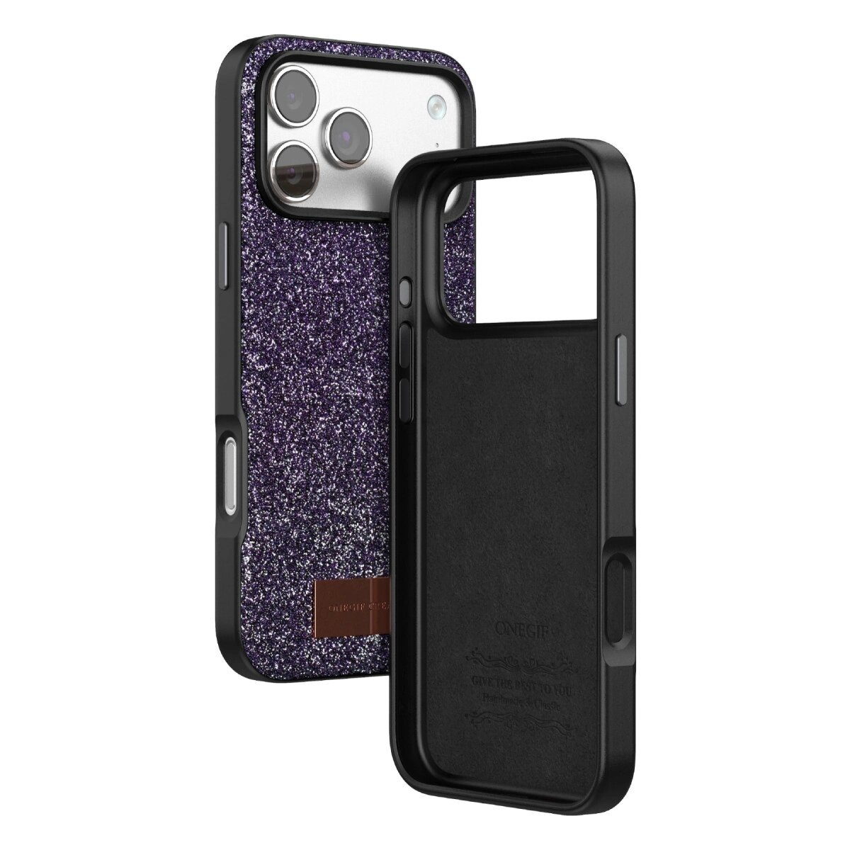 Onegif Apple İphone 17 Pro Max Bright Simli Kapak - Derin Mor Onegif Apple İphone 17 Pro Max Bright Simli Kapak - Derin Mor