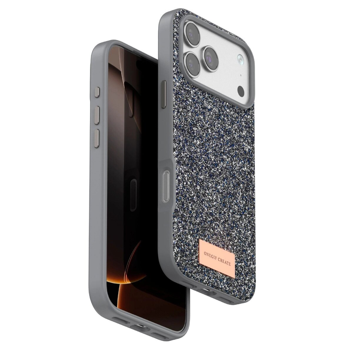 Onegif Apple İphone 17 Pro Max Bright Simli Kapak - Gümüş Onegif Apple İphone 17 Pro Max Bright Simli Kapak - Gümüş