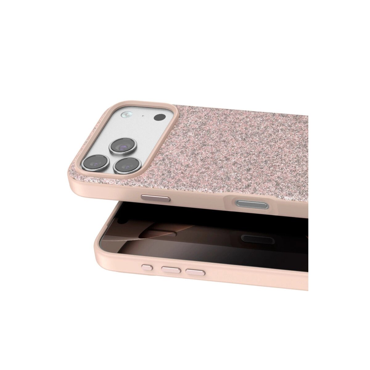 Onegif Apple İphone 17 Pro Max Bright Simli Kapak - Pembe Onegif Apple İphone 17 Pro Max Bright Simli Kapak - Pembe