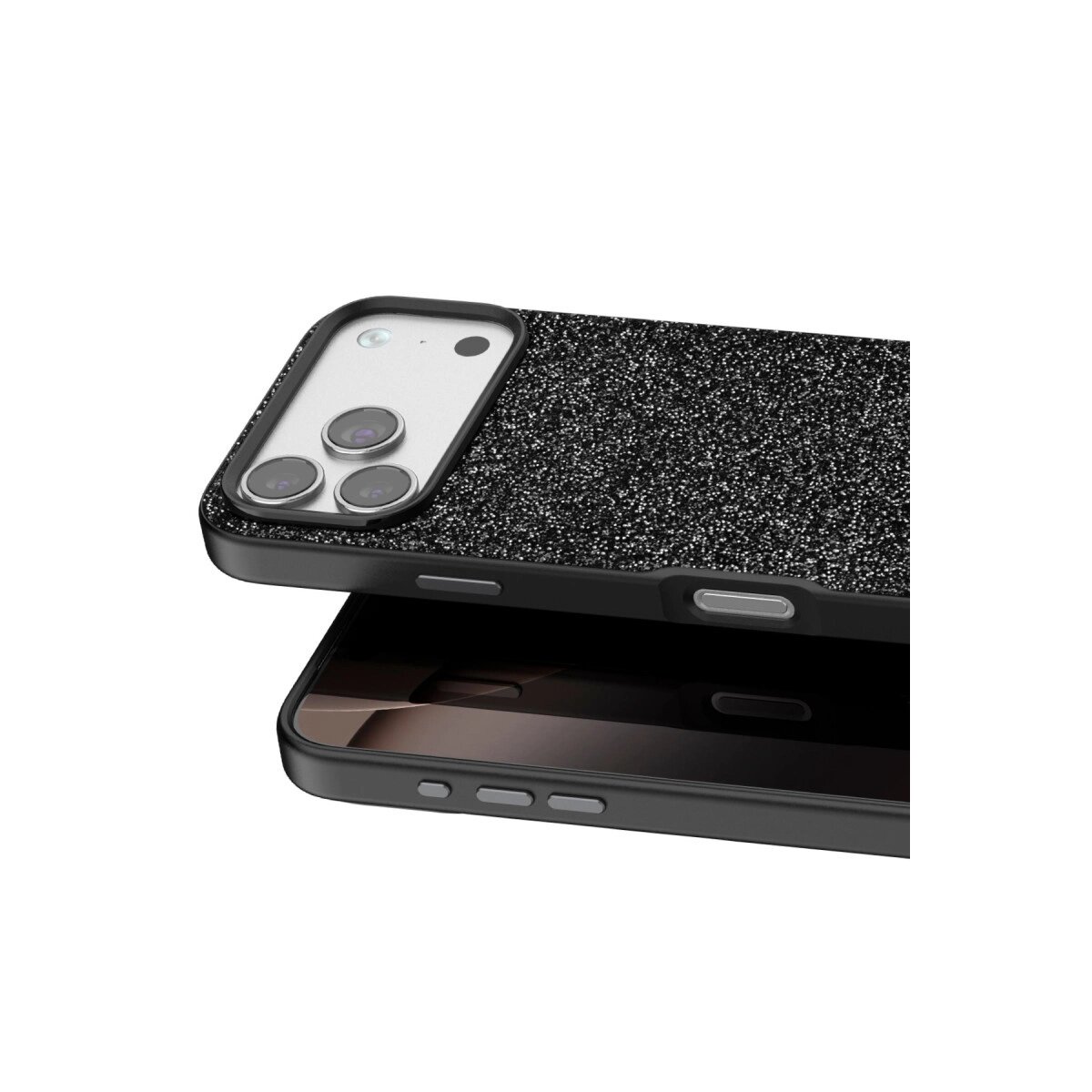 Onegif Apple İphone 17 Pro Max Bright Simli Kapak - Siyah Onegif Apple İphone 17 Pro Max Bright Simli Kapak - Siyah