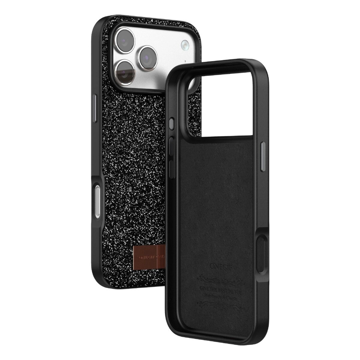Onegif Apple İphone 17 Pro Max Bright Simli Kapak - Siyah Onegif Apple İphone 17 Pro Max Bright Simli Kapak - Siyah