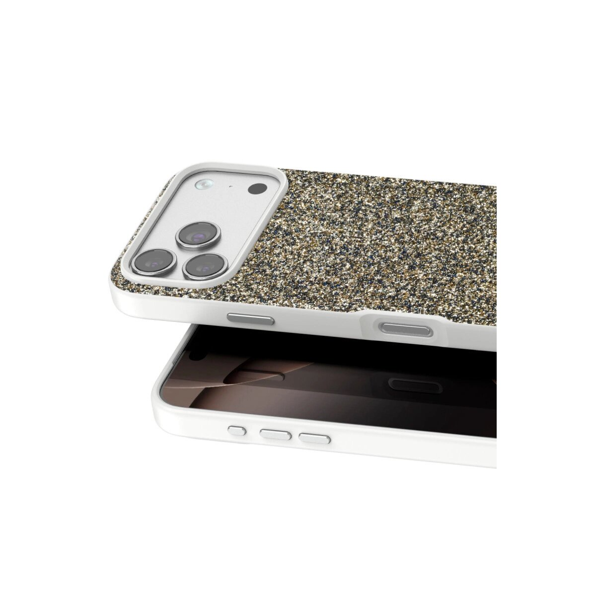 Onegif Apple İphone 17 Pro Max Bright Simli Kapak - Çöl Titanyum Onegif Apple İphone 17 Pro Max Bright Simli Kapak - Çöl Titanyum