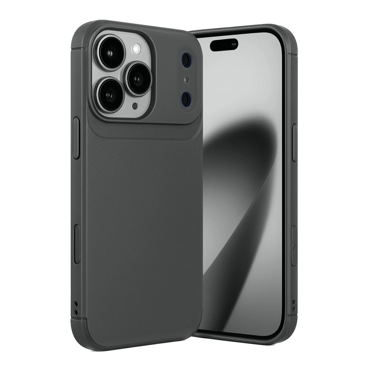 Apple İphone 17 Pro Auto Focus Karbon Kapak - Gri Apple İphone 17 Pro Auto Focus Karbon Kapak - Gri