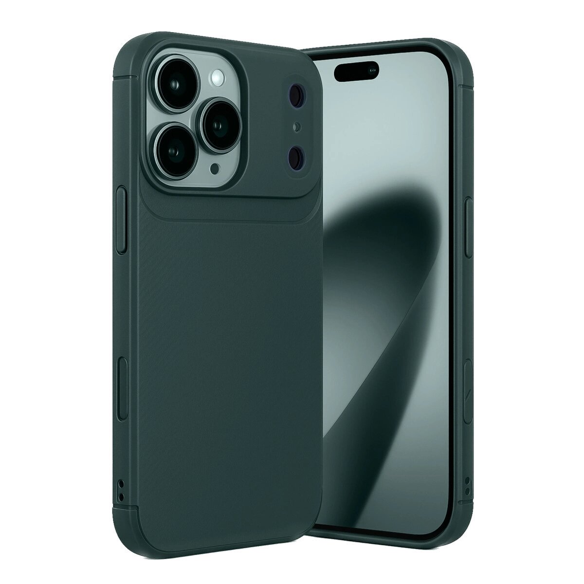 Apple İphone 17 Pro Max Auto Focus Karbon Kapak - Koyu Yeşil Apple İphone 17 Pro Max Auto Focus Karbon Kapak - Koyu Yeşil