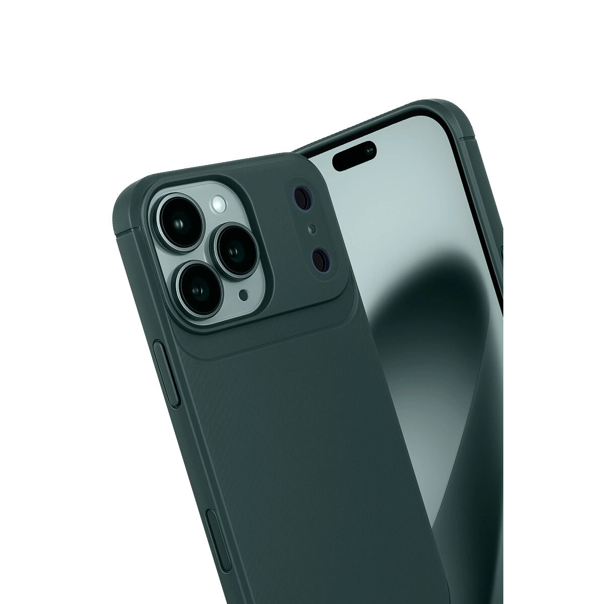 Apple İphone 17 Pro Max Auto Focus Karbon Kapak - Koyu Yeşil Apple İphone 17 Pro Max Auto Focus Karbon Kapak - Koyu Yeşil