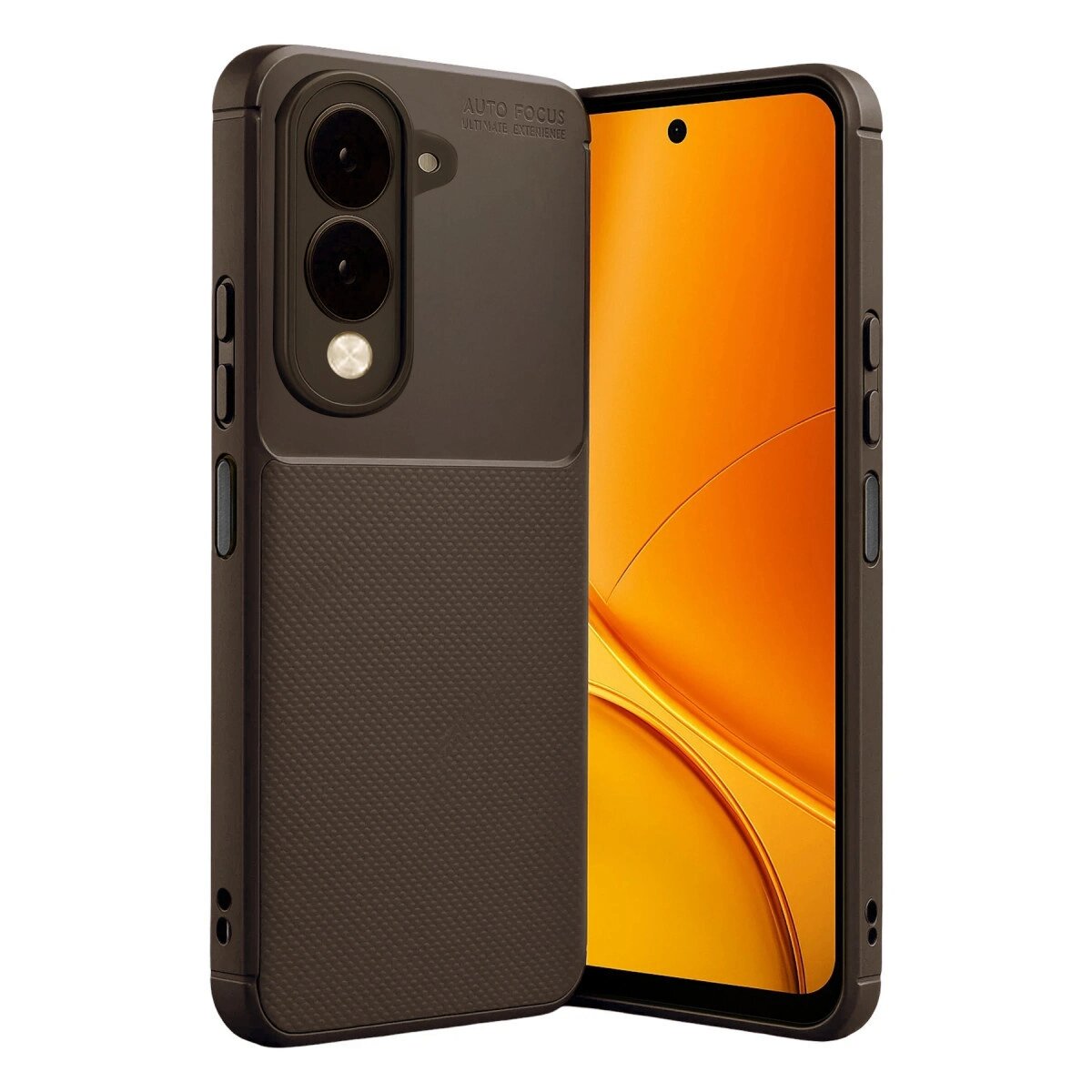 Vivo Y29s Auto Focus Karbon Kapak - Kahverengi Vivo Y29s Auto Focus Karbon Kapak - Kahverengi