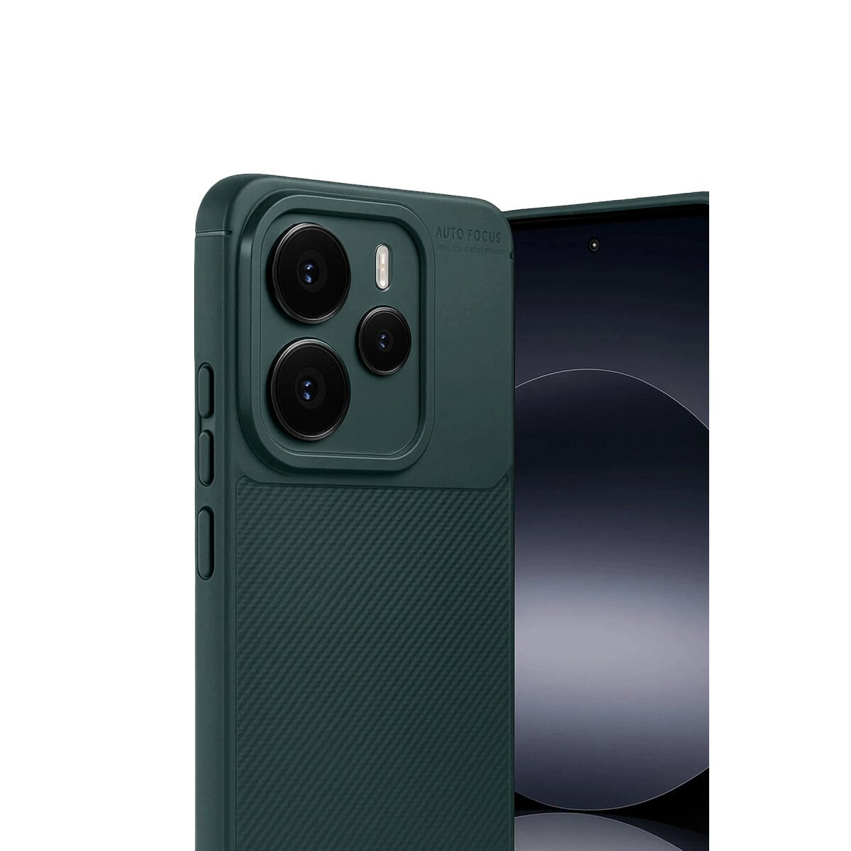 Xiaomi Note 14 5g Auto Focus Karbon Kapak - Koyu Yeşil Xiaomi Note 14 5g Auto Focus Karbon Kapak - Koyu Yeşil