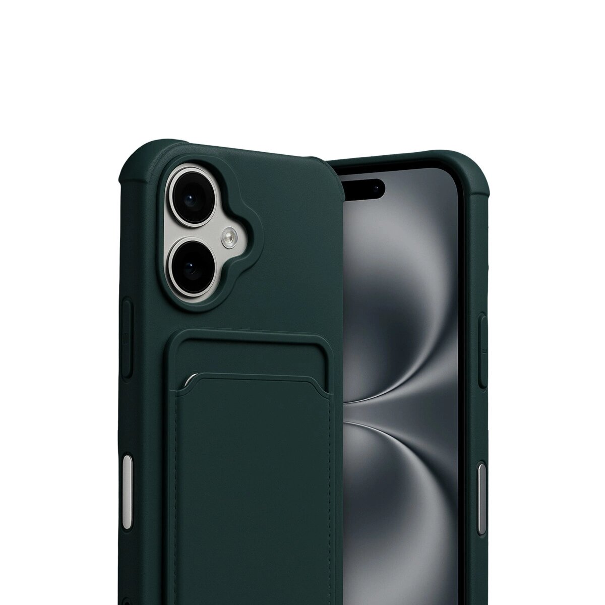 Apple İphone 17 Kelvin Kartvizitli Silikon - Koyu Yeşil Apple İphone 17 Kelvin Kartvizitli Silikon - Koyu Yeşil
