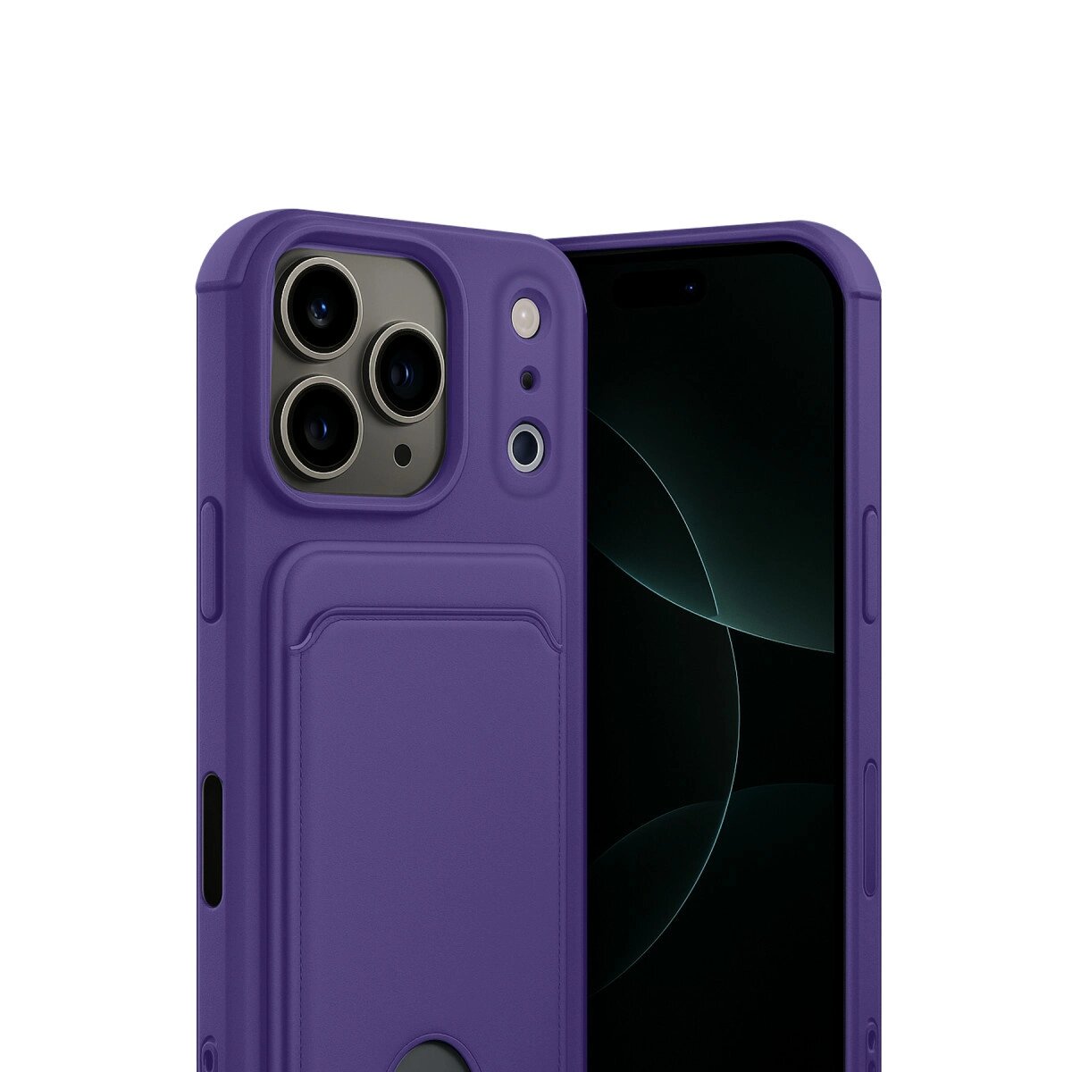 Apple İphone 17 Pro Kelvin Kartvizitli Silikon - Derin Mor Apple İphone 17 Pro Kelvin Kartvizitli Silikon - Derin Mor