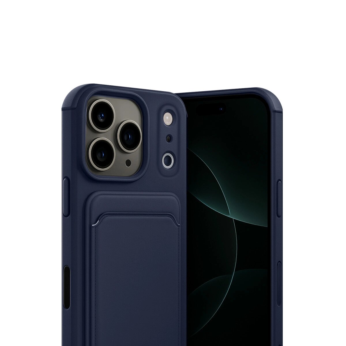 Apple İphone 17 Pro Max Kelvin Kartvizitli Silikon - Lacivert Apple İphone 17 Pro Max Kelvin Kartvizitli Silikon - Lacivert