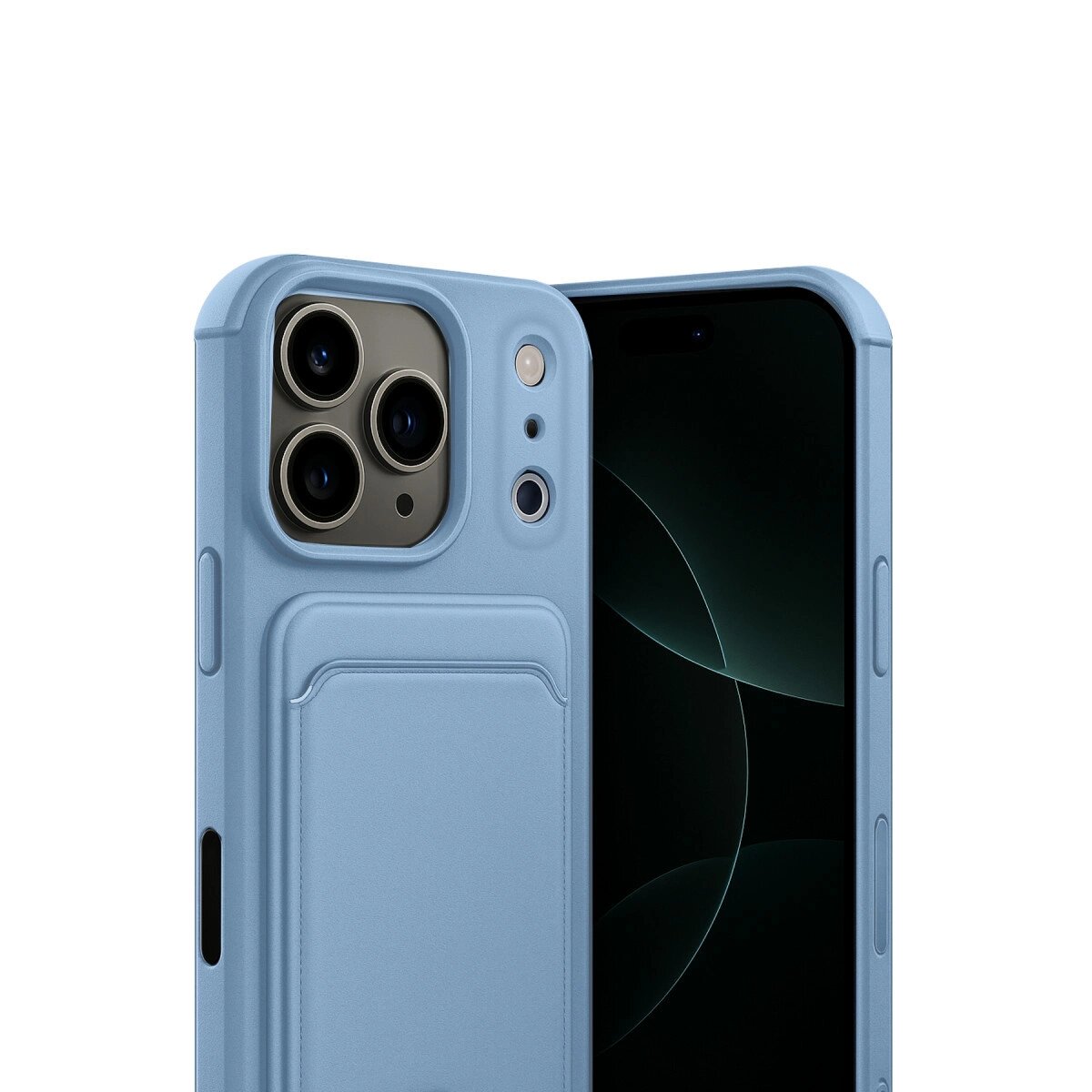 Apple İphone 17 Pro Max Kelvin Kartvizitli Silikon - Mavi Apple İphone 17 Pro Max Kelvin Kartvizitli Silikon - Mavi