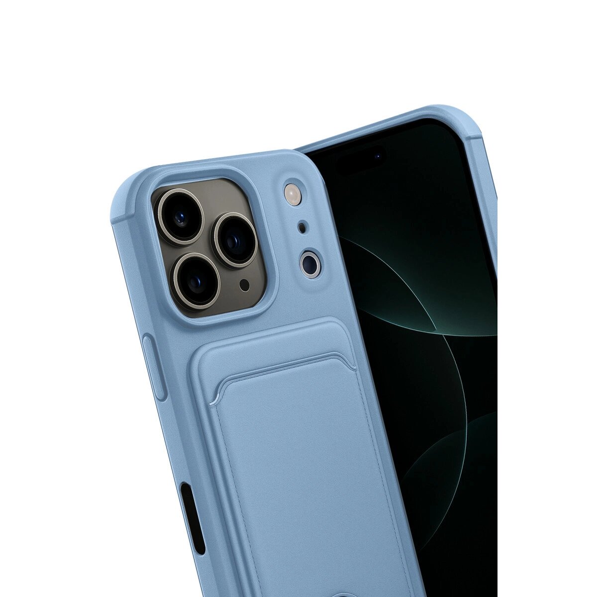 Apple İphone 17 Pro Max Kelvin Kartvizitli Silikon - Mavi Apple İphone 17 Pro Max Kelvin Kartvizitli Silikon - Mavi