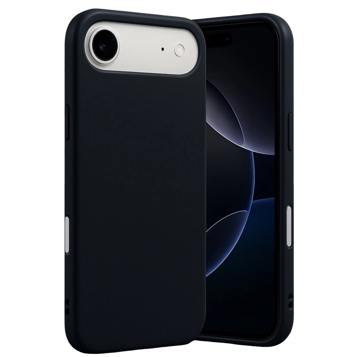 Apple İphone 17 Air Nano İçi Kadife Silikon - Siyah Apple İphone 17 Air Nano İçi Kadife Silikon - Siyah