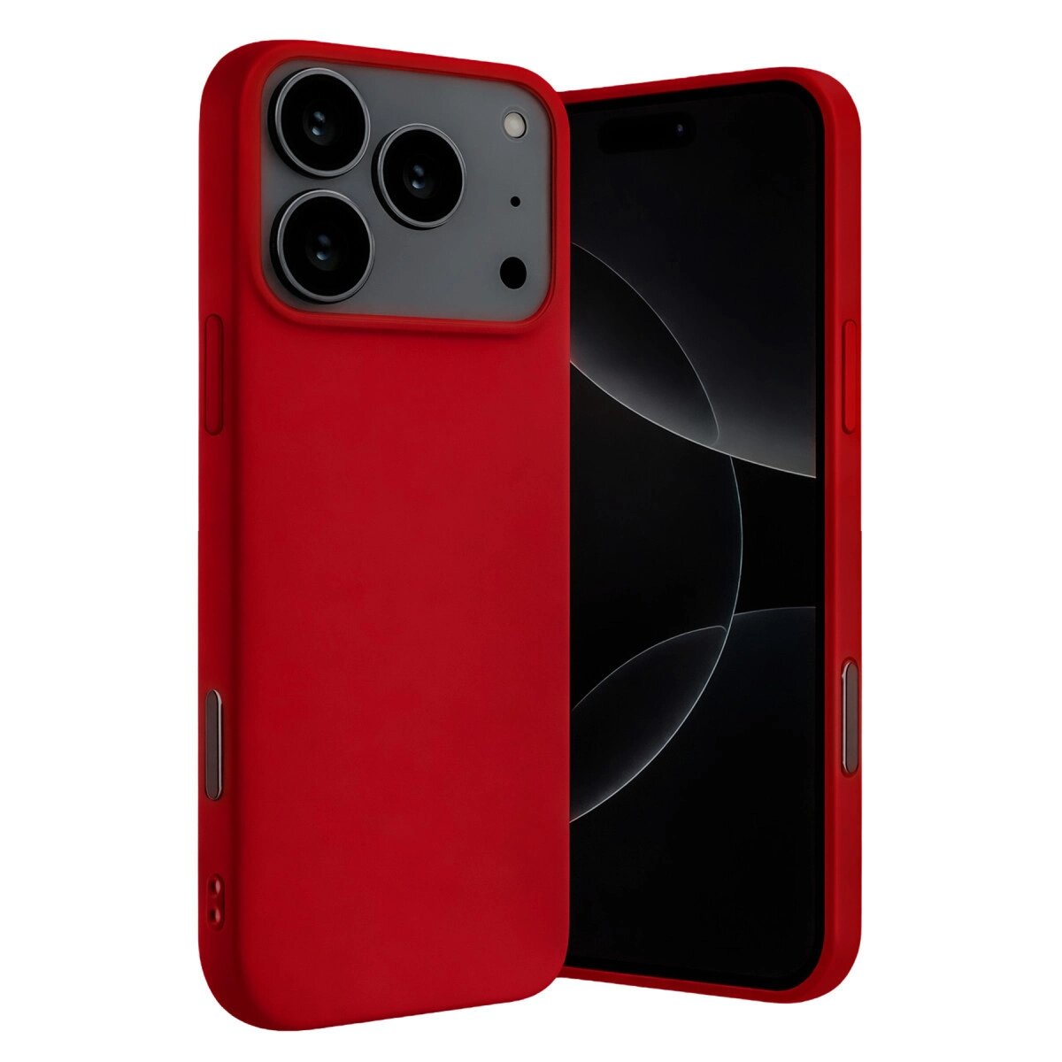 Apple İphone 17 Pro Max Nano İçi Kadife Silikon - Kırmızı Apple İphone 17 Pro Max Nano İçi Kadife Silikon - Kırmızı