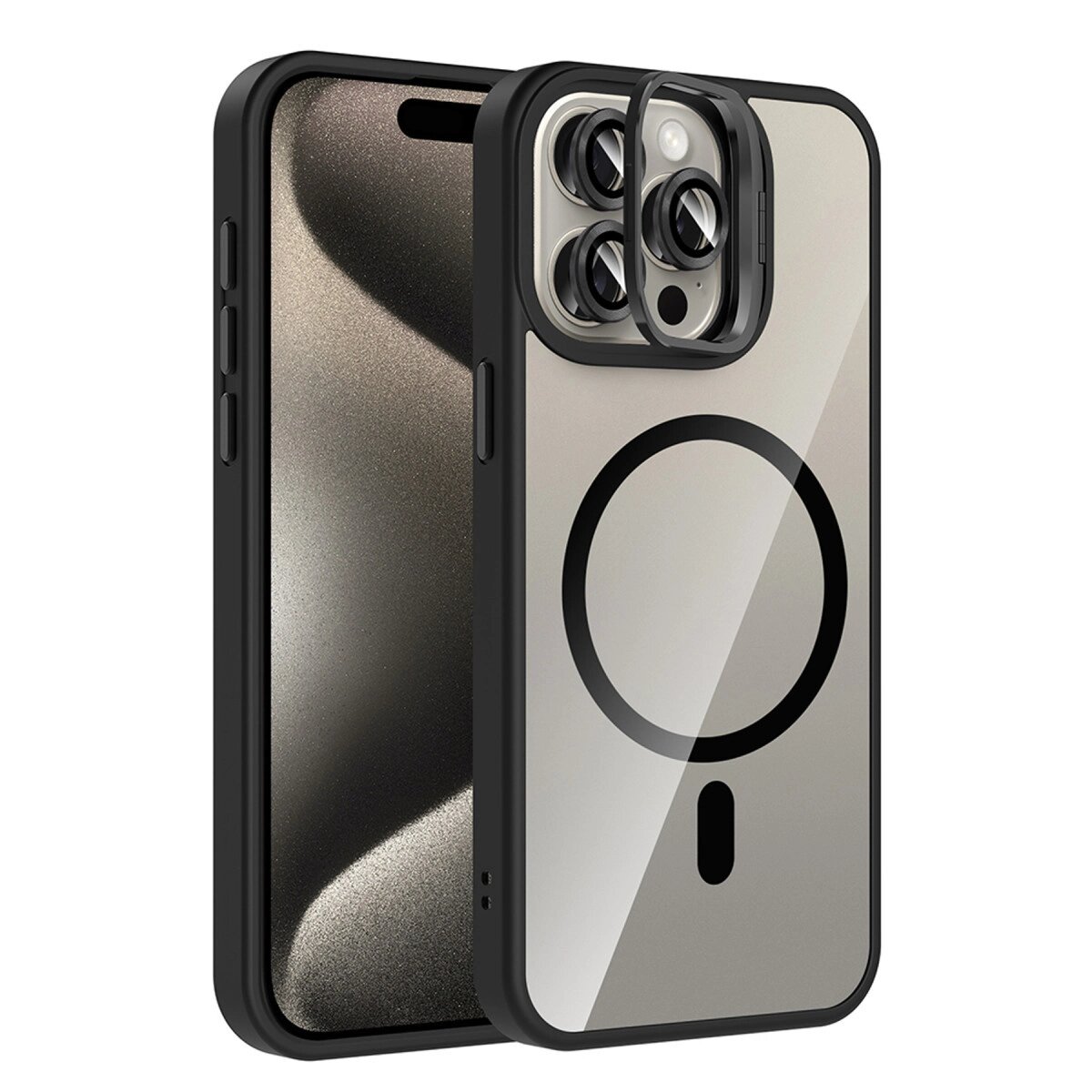 Joko Apple İphone 14 Pro Max Remim Lensli Magsafe Standlı Kapak - Siyah Joko Apple İphone 14 Pro Max Remim Lensli Magsafe Standlı Kapak - Siyah