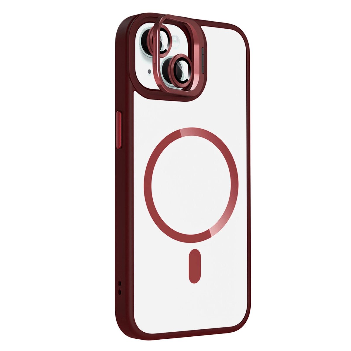 Joko Apple İphone 15 Plus Remim Lensli Magsafe Standlı Kapak - Bordo Joko Apple İphone 15 Plus Remim Lensli Magsafe Standlı Kapak - Bordo